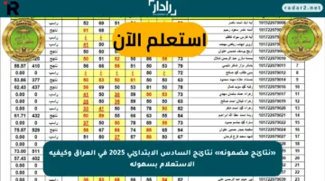 «نتائج مضمونة» نتائج السادس الابتدائي 2025 في العراق وكيفية الاستعلام بسهولة